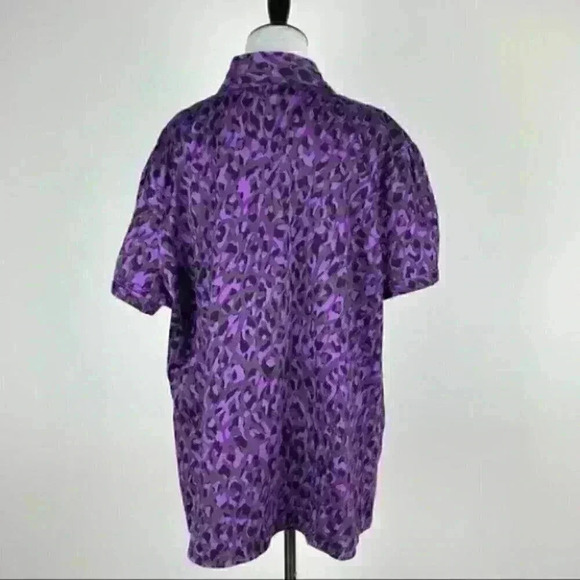 Fred David womens top size 2X multicolored camouflage button down - Picture 5 of 8